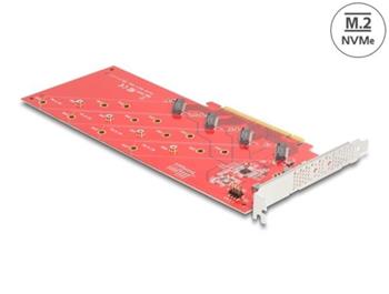 Delock Karta PCI Express x16 na 4 x interní M.2 Key M 110 mm NVMe - rozvětvení