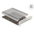 Delock Karta PCI Express x16 na 4 x interní M.2 Key M NVMe s chladičem - rozvětvení (DxŠ 145 x 111 mm)