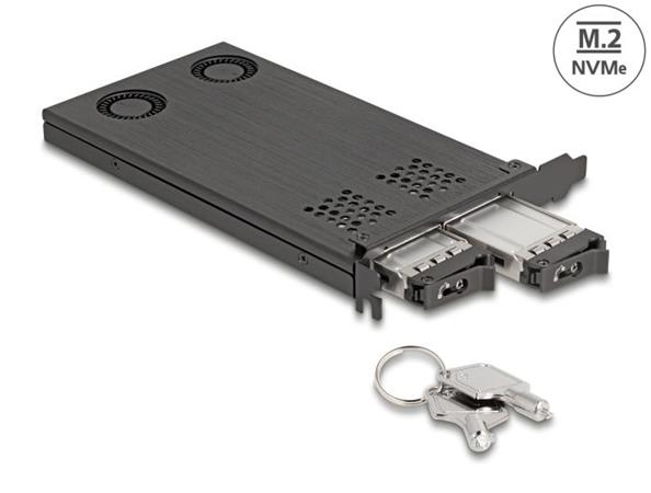 Delock kartou PCI Express x16 Mobilní přihrádka na 2 x SSD M.2 NVMe – rozvětvení