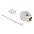 Delock Keystone modul RJ45 jack na LSA Cat.8.1 s kovovou západkou beznástrojový