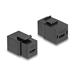 Delock Keystone Module USB 2.0 Type-C™, ze zásuvkového na zásuvkový, černý