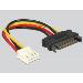 Delock Konvertor SATA pin 8 napájecí samice > slot M.2 Key B