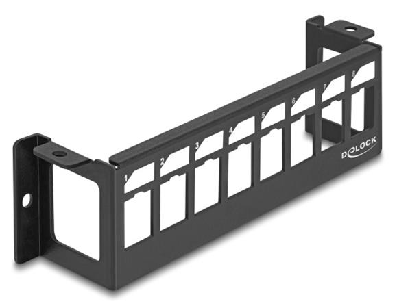 Delock Montážní panel Keystone, 8 portů, povrchová montáž, horizontální