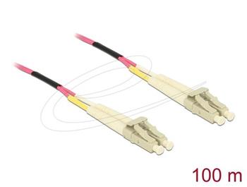 Delock Optický kabel LC Duplex na LC Duplex, multimód, OM4, 100 m