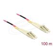 Delock Optický kabel LC Duplex na LC Duplex, multimód, OM4, 100 m