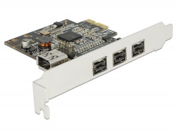 Delock PCI Express Karta > 3 x externí FireWire B + 1 x interní FireWire A