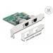 Delock PCI Express x1 karta na 2 x RJ45 2,5 Gigabit LAN