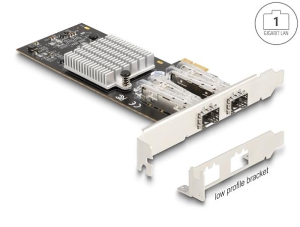 Delock PCI Express x1 karta na 2 x SFP slot Gigabit LAN