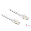 Delock Plochý spojovací kabel RJ45 Cat.8.1 U/FTP, až 40 Gbps, 5 m, bílý