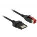 Delock PoweredUSB kabel samec 24 V > 8 pin samec 1 m pro POS tiskárny a terminály