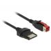 Delock PoweredUSB kabel samec 24 V > 8 pin samec 3 m pro POS tiskárny a terminály