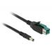 Delock PoweredUSB Kabel Stecker 12 V > DC 5,5 x 2,1 mm Stecker 1 m for POS Drucker and Terminals