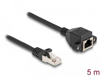Delock Prodlužovací kabel RJ50 ze zástrčky na zásuvku, S/FTP, 5 m, černý