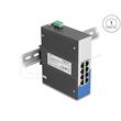 Delock Průmyslový Gigabit Ethernet Switch s 8 porty RJ45, na DIN lištu