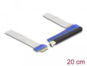 Delock Riser karta PCI Express, ze zástrčky x1 na slot x16, s kabelem, délka 20 cm