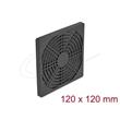 Delock Rošt ventilátoru s protiprachovým filtrem, rozměr 120 x 120 mm, černý