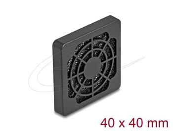 Delock Rošt ventilátoru s protiprachovým filtrem, rozměr 40 x 40 mm, černý