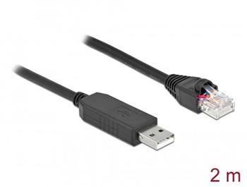 Delock Sériový spojovací kabel s čipovou sadou FTDI, ze zástrčkového konektoru USB 2.0 Typu-A na zástrčkový konektor RS-