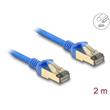 Delock Síťový kabel RJ45, Cat.8.1, F/FTP, tenký, 2 m, modrý