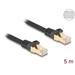 Delock Síťový kabel RJ45 s pleteným opláštěním, Cat.6A, ze zástrčky S/FTP na zástrčku, 5 m, černý