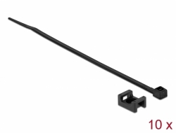 Delock Šroubová montážní sverka, 15 x 10 mm, s kabelovou upínkou, D 200 x Š 3,6 mm, cerná