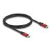 Delock USB 2.0 Cable USB Type-C™ male to male PD 3.0 100 W E-Marker 1 m red metal