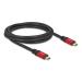 Delock USB 2.0 Cable USB Type-C™ male to male PD 3.0 100 W E-Marker 2 m red metal