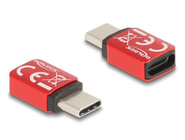 Delock USB Blokátor dat USB Type-C™ samice na USB Type-C™ samec 240 W