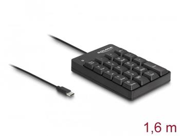 Delock USB Type-C™ numerická klávesnice 19 kláves černá