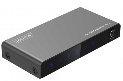 DIGITUS 1x2 HDMI Splitter, 4K/60Hz HDCP 2.2, EDID Control