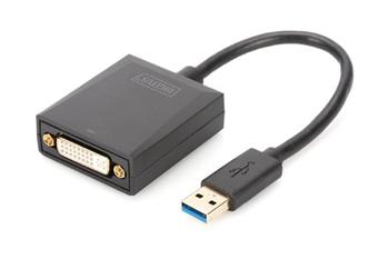 Digitus Adaptér USB 3.0 na DVI, vstupní USB 1080p, výstupní DVI