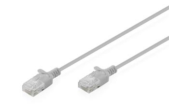 Digitus CAT 6 U-UTP slim patch cord, 0,5 m, šedý
