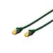 Digitus CAT 6A S-FTP patch cable, Cu, LSZH AWG 26/7, length 0.25 m, color green