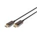 Digitus DisplayPort AOC hybridní připojovací kabel M/M, 20m, UHD 8K@60Hz, CE, zlato, bl