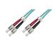 DIGITUS Fiber Optic Patch Cord, ST to ST, Multimode, OM3, 50/125 µ, Duplex Length 10m