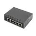 DIGITUS Industrial 5-Port Gigabit PoE Extender 1-Port 802.3bt PoE to 4-port 802.3af/at