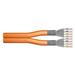 Digitus Instalační kabel CAT 7 S-FTP, 1200 MHz Dca (EN 50575), AWG 23/1, 100 m kroužek, duplex, barva oranžová