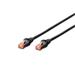 Digitus Patch Cable, S-FTP, CAT 6, AWG 27/7, LSOH, Měď, černý 10m
