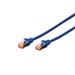 Digitus Patch Cable, S-FTP, CAT 6, AWG 27/7, LSOH, Měď, modrý 10m