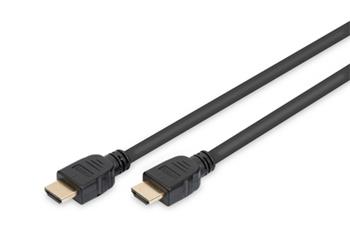 Digitus připojovací kabel HDMI 2.1 Ultra High Speed, typ A M / M, 2,0 m, s Ethernetem, UHD 8K 60p, zlacené konektory