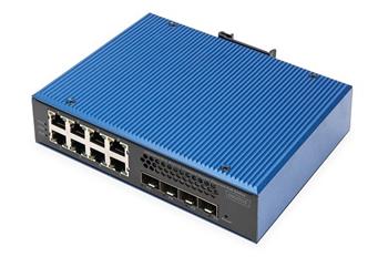 Digitus Průmyslový 8 + 4 10G Uplink Port L3 řízený Gigabit Ethernet PoE Switch