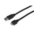 Digitus USB 3.0 kabel, USB A - Micro USB B, M / M, 1 m,UL, bl