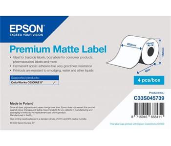 EPSON Premium Matte Label - Continuous Roll: 203mm x 60m