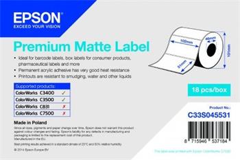 EPSON Premium Matte Label - Die-cut Roll: 102mm x 51mm, 650 labels
