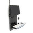 ERGOTRON StyleView® Vertical Lift, High Traffic Area (black), systém držáků na zeď, monitor,klávesnice,myš, low profile