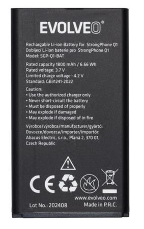 EVOLVEO orig. baterie 1800 mAh pro MaxPhone A1, StrongPhone Q1/Z4/W4