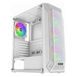 EVOLVEO Xenon, skříň ATX, 4x ARGB ventilátor 120mm, přední panel airflow mesh, bílá