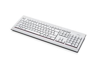 Fujitsu USB Keyboard KB521 ECO DE German Layout, Color: Marble Grey 105 Keys