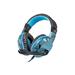Fury Herní sluchátka s mikrofonem Hellcat, drátové, modré podsvícení, jack 3,5mm, kabel délka 2m, černá