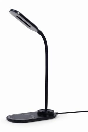 Gembird Bezdrátová QI nabíječka 10W, LED lampička, černá